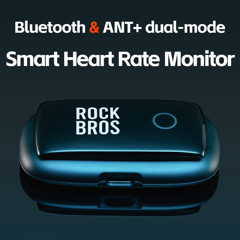 ROCKBROS Waterproof Heart Rate Monitor Chest Strap Rechargeable Bluetooth ANT+ - ROCKBROS