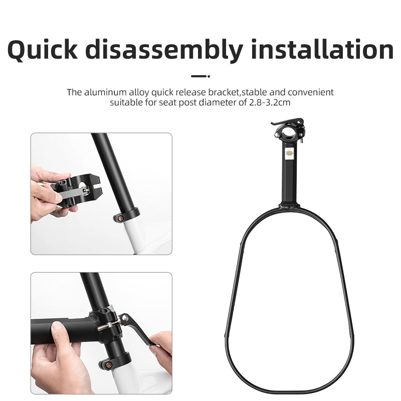 ROCKBROS 12L Hard Shell Rainproof MTB Road Bike Saddle Rear Rack Bag with Bike Cargo Rack