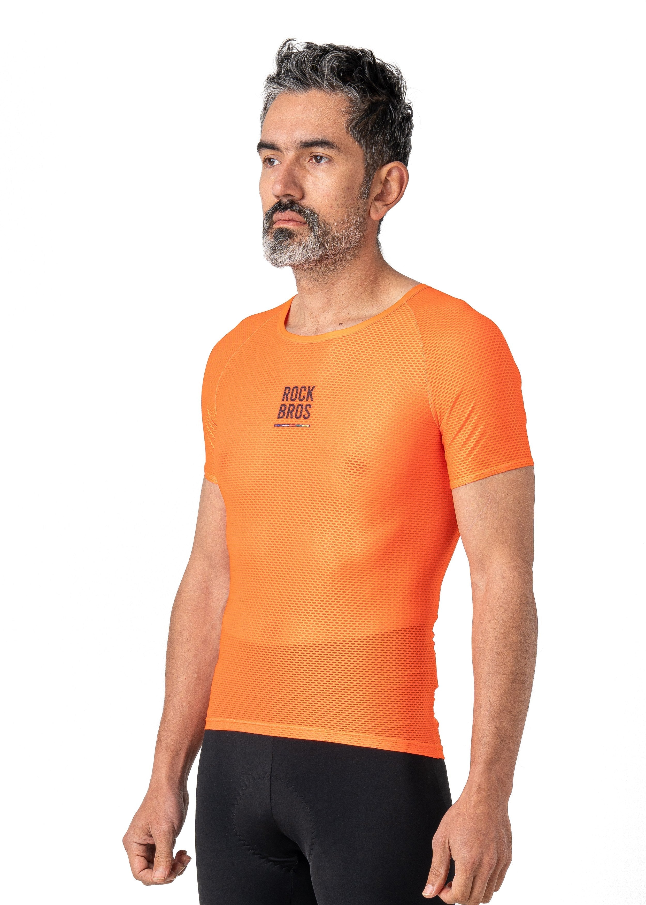 ROCKBROS Road-to-Sky Cycling Short-Sleeved Base Layer #Color_Orange