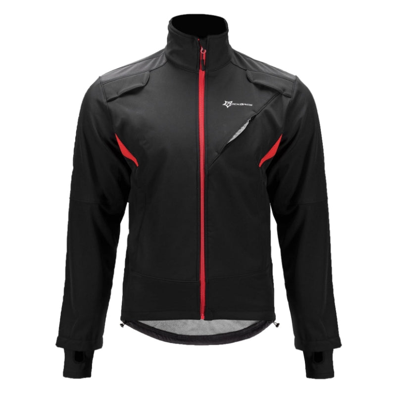 ROCKBROS Winter Cycling Jacket Thermal Fleece Windproof Jacket Running Biking Hiking - ROCKBROS