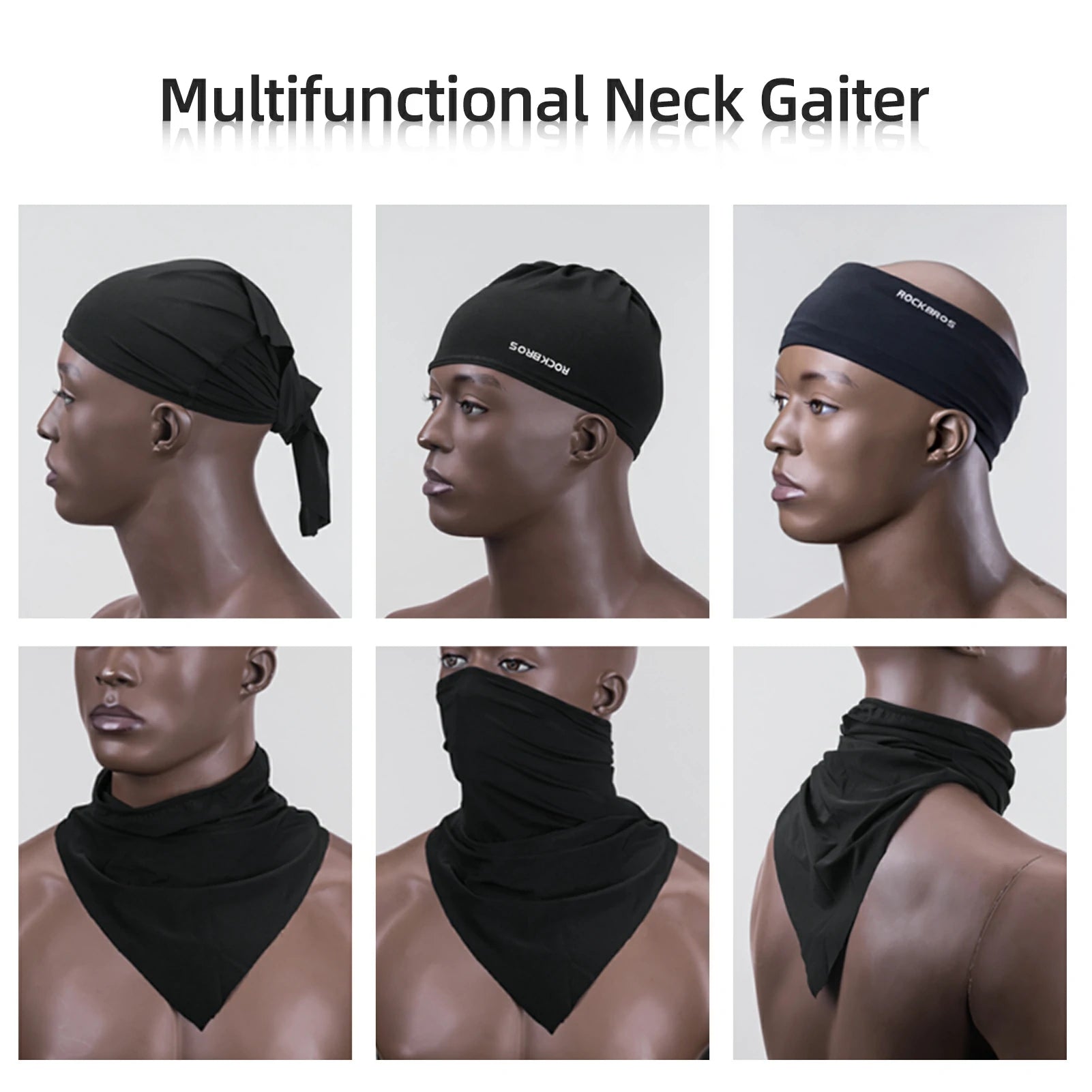 ROCKBROS Neck Gaiter-UPF 50+ Cool Face Cover UV Protection Breathable Neck Gaiters