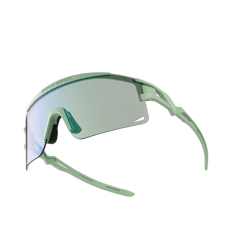 over glasses cycling goggles Anti-Fog Photochromic Mountain Bike Glasses, Green