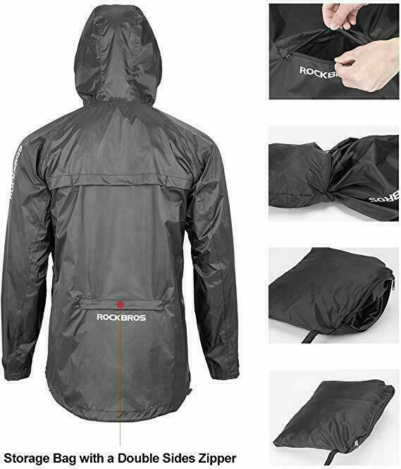ROCKBROS Cycling Jacket Waterproof Rain Jacket Reflective  Unisex