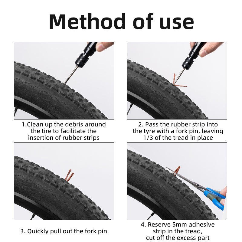 ROCKBROS Vacuum Aluminum Alloy Tire Repair Tool Compact  Portable