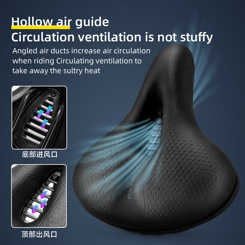 Bike Seat Memory Foam Bike Saddle Comfortable Waterproof for Leisure