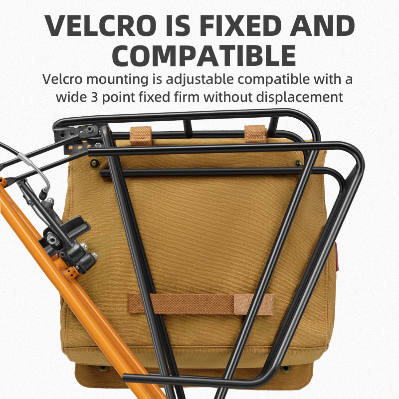 ROCKBROS 27L Expandable Bike Pannier Bag with Shoulder Strap for Various Bikes