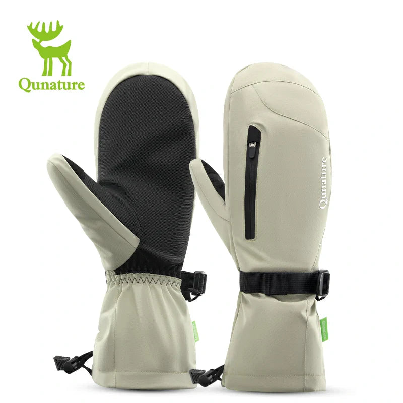 Qunature Full-Palm Ski Gloves Windproof Touchscreen Enhanced Grip