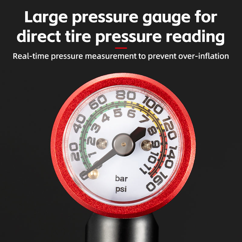 ROCKBROS CO2 Inflator for Bike Tires with 160 PSI Barometer - ROCKBROS