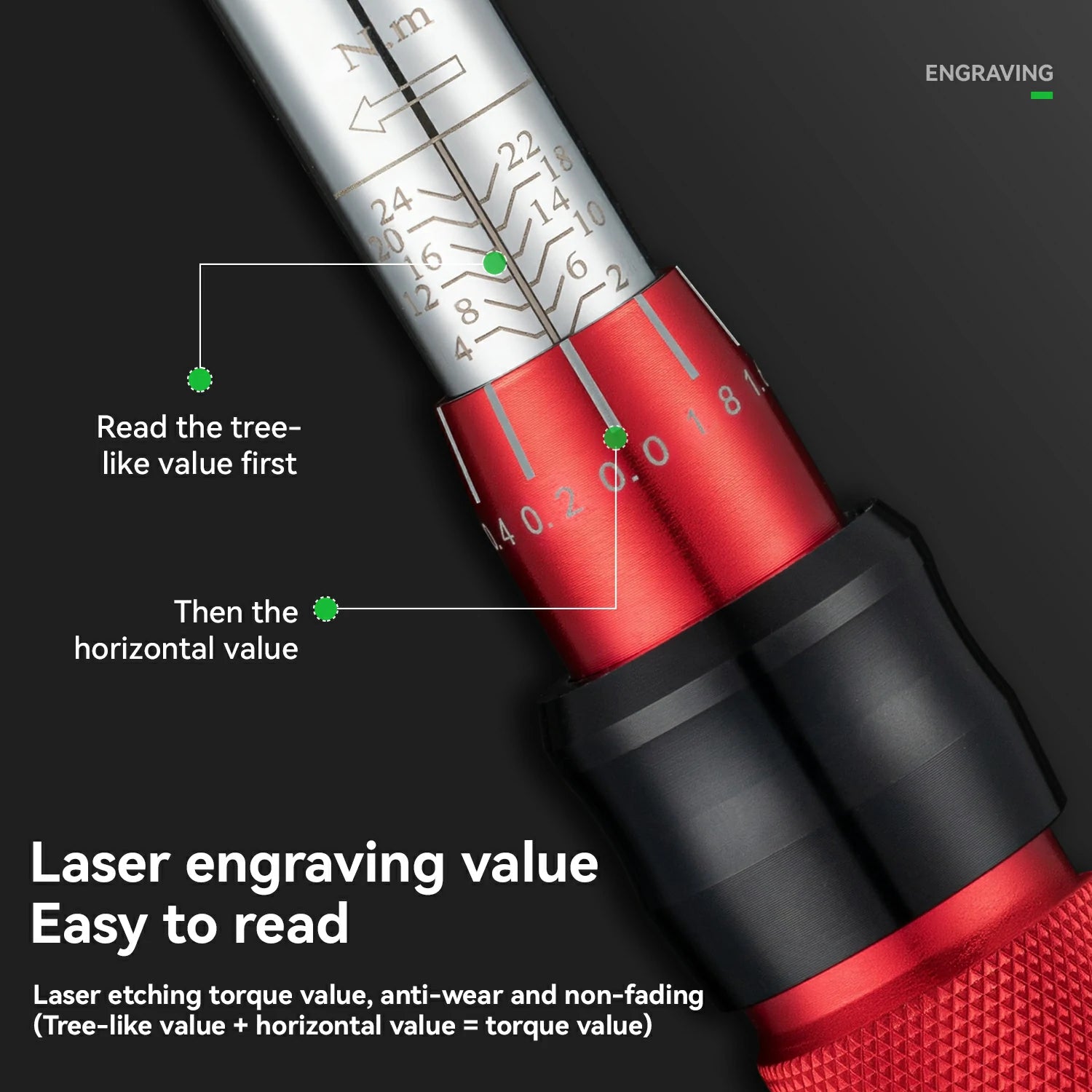 ROCKBROS 1/4 Torque 2–24Nm Micrometer Click Torque Wrench, 72-Tooth Gear Professional Precision ±3%High Accuracy