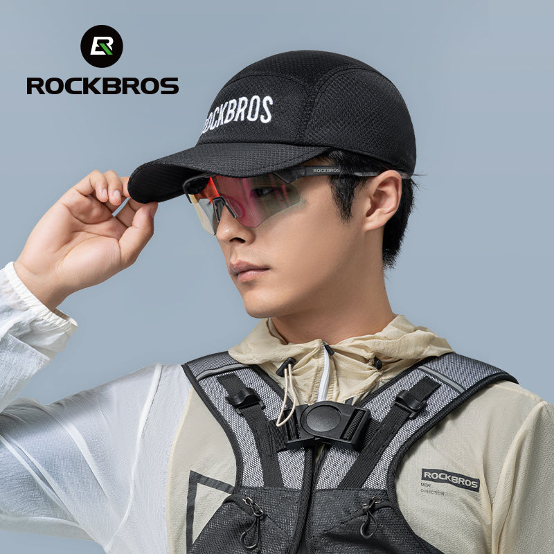 Gorra de ciclismo transpirable ROCKBROS con malla y protección UV para verano