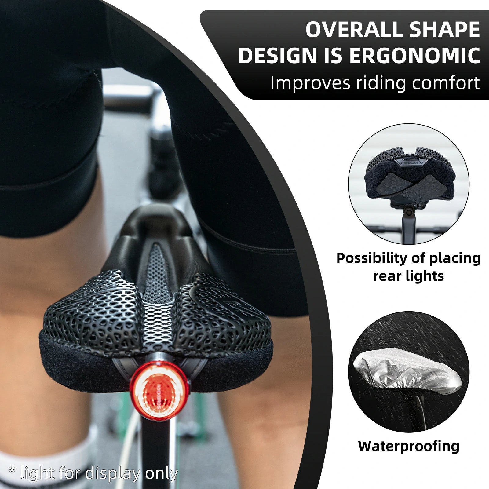 ROCKBROS 3D Printing Cushion Bike Seat Cover