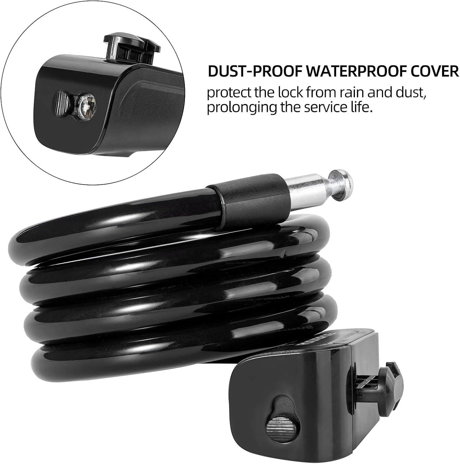 ROCKBROS 4ft Bike Cable Lock - Secure, Lightweight with Mounting Bracket - ROCKBROS