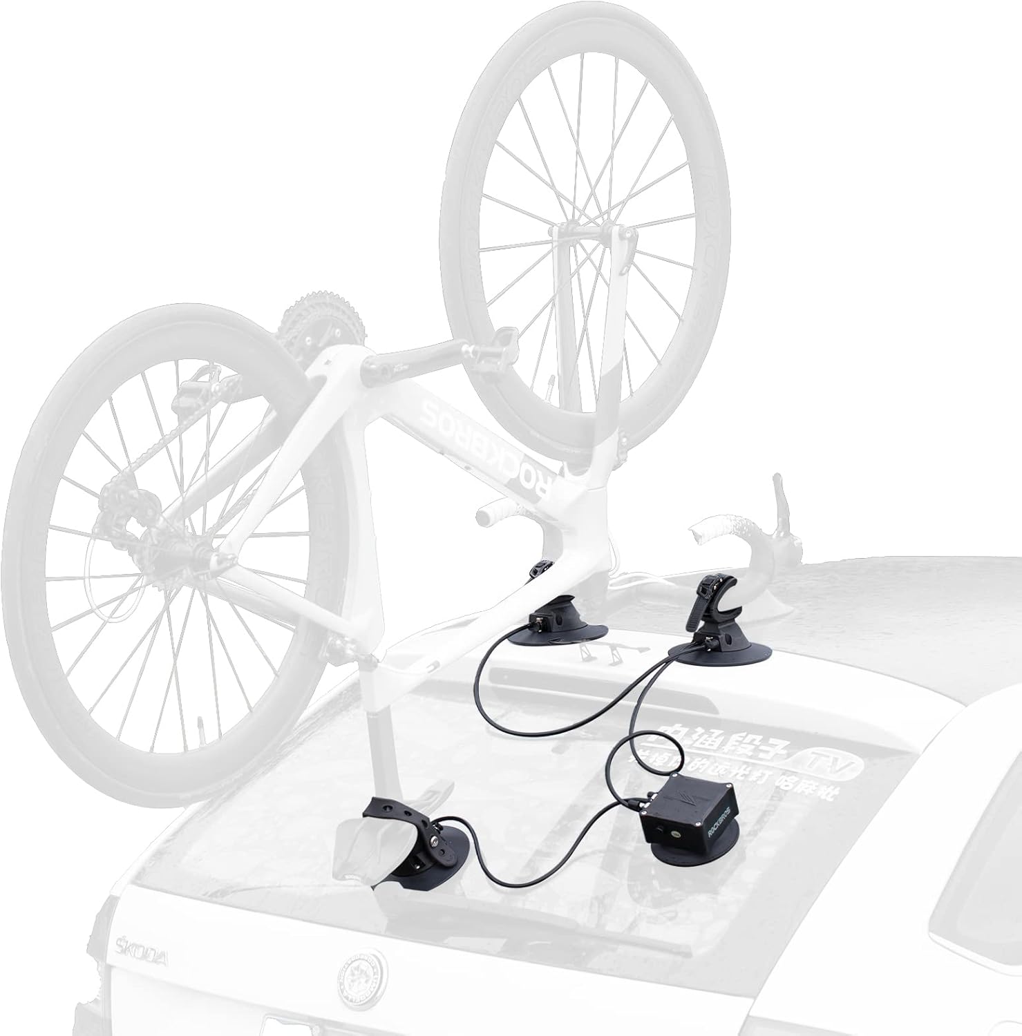ROCKBROS Electric Suction Cup Bike Rack for Car Roof No Hitch No Paint Damage - ROCKBROS