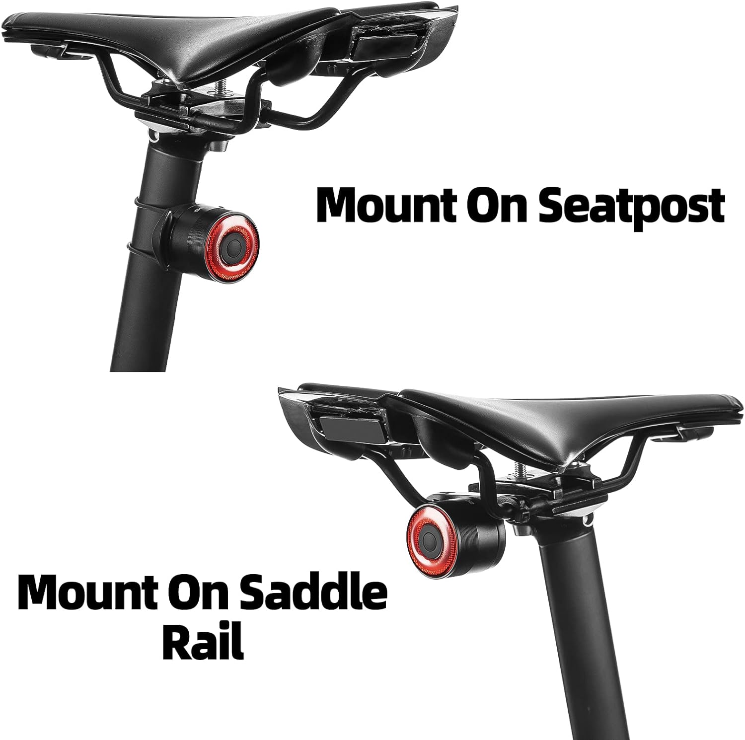 ROCKBROS Q3 Bike Tail Light USB Rechargeable IPX6 Waterproof 4 Light Modes - ROCKBROS