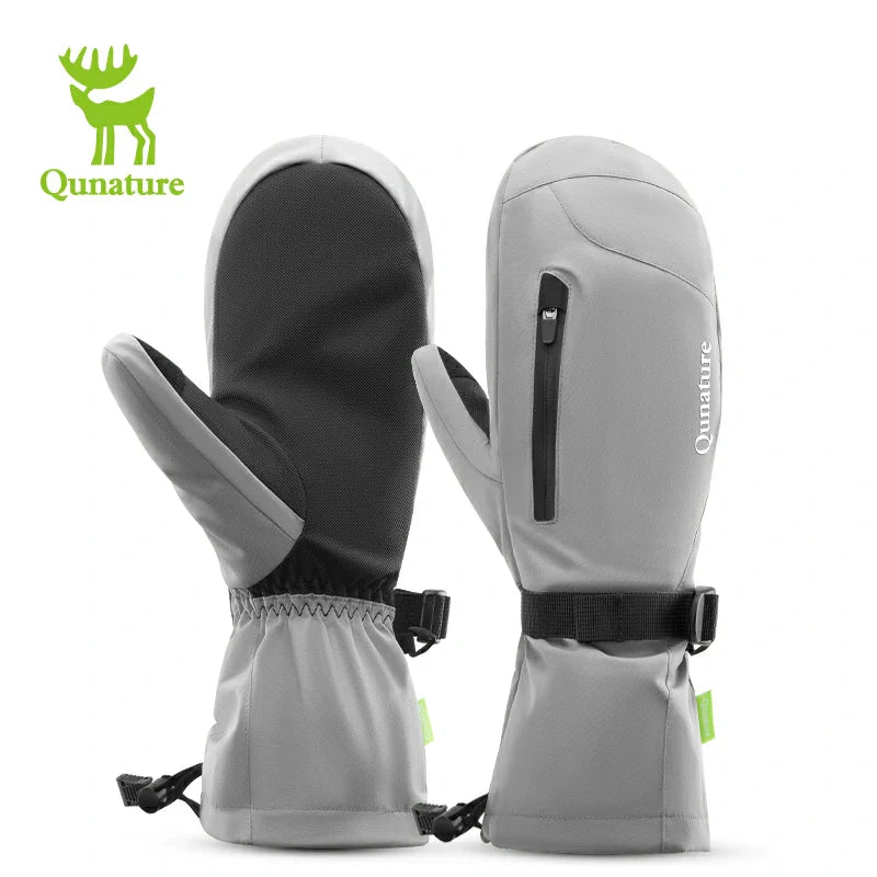 Qunature Full-Palm Ski Gloves Windproof Touchscreen Enhanced Grip