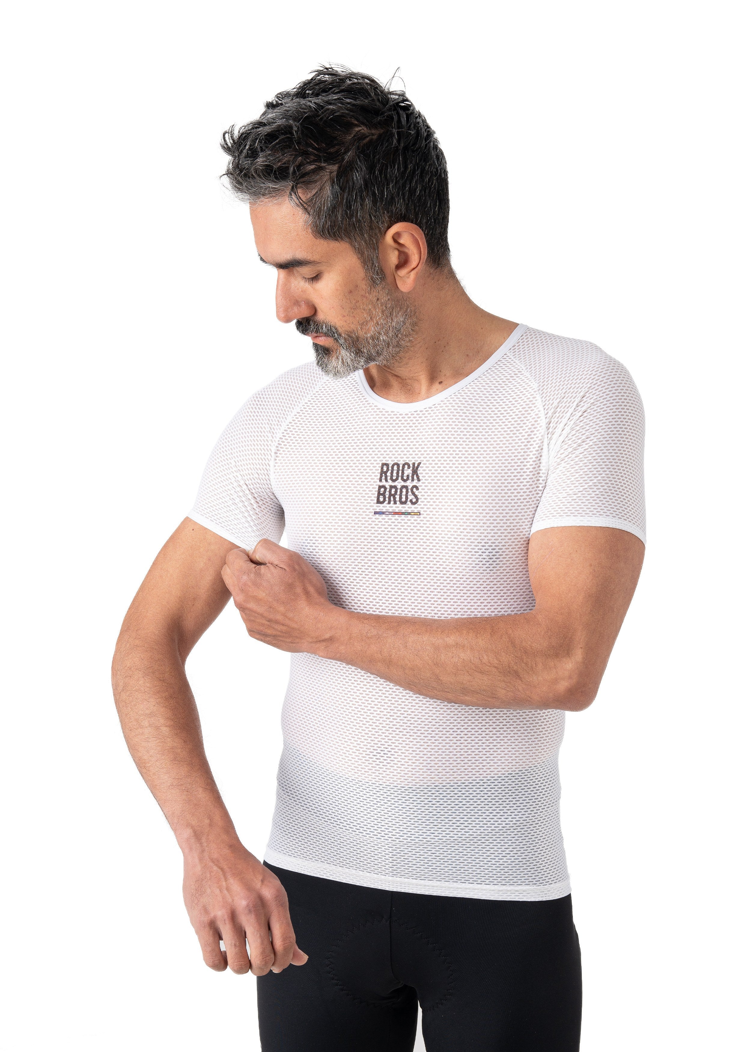 ROCKBROS Road-to-Sky Cycling Short-Sleeved Base Layer #Color_White