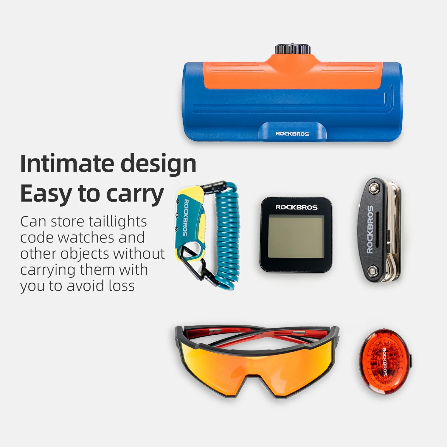 ROCKBROS Water-Resistant Bike Frame Bag with Password Lock