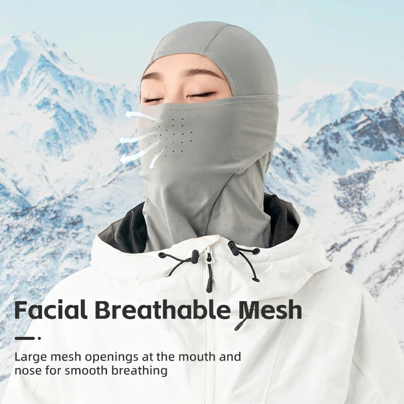 Qunature Lycra Ski Headgear | Thermal Mask for Cold-Weather Sports
