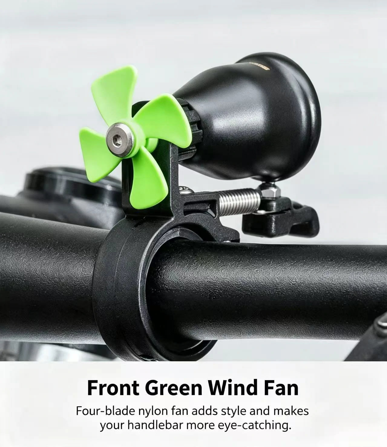 Wind‑Fan Brass Bike Bell 80dB Crisp Sound for 0.87‑1.25" Handlebar