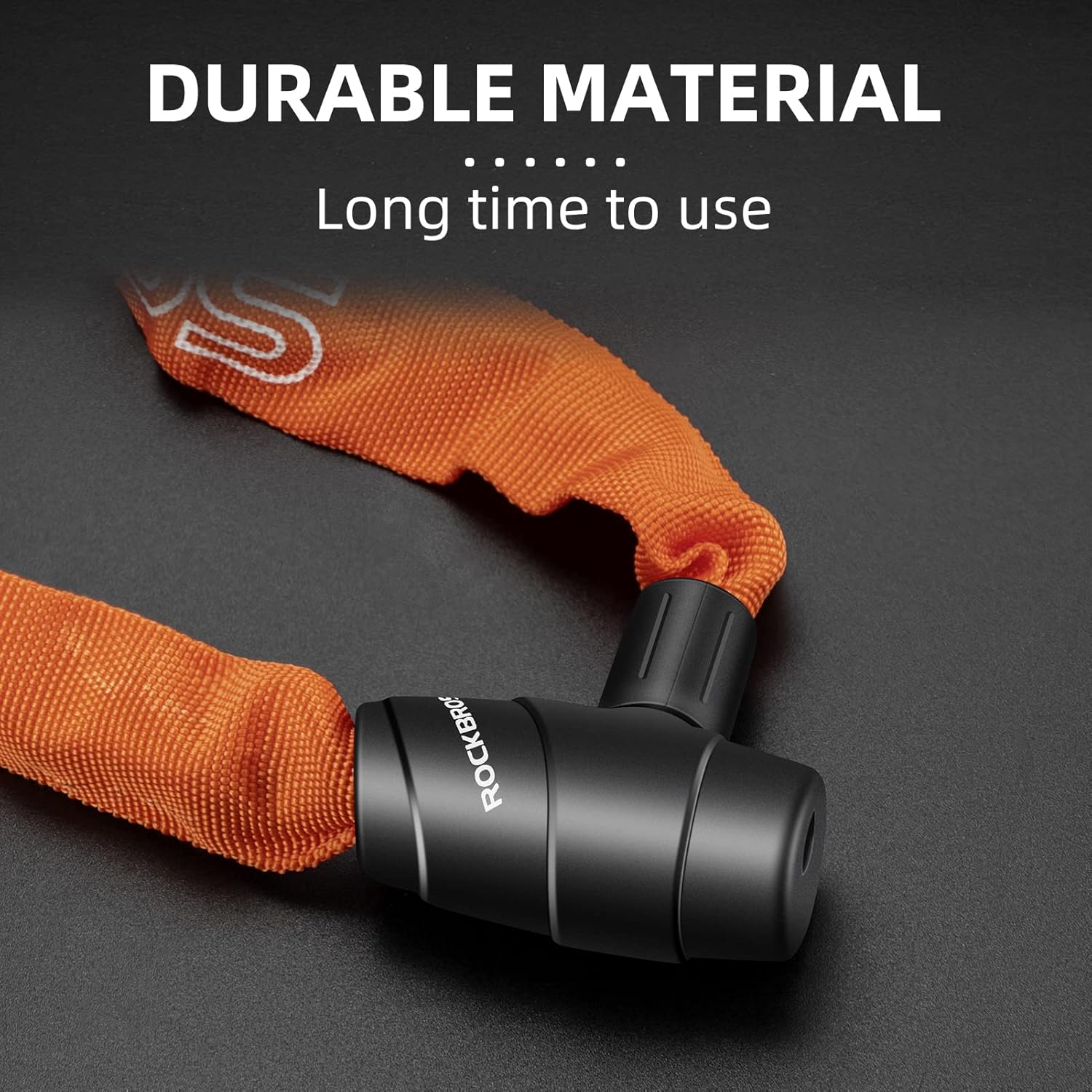 ROCKBROS Bike Lock Chain Bicycle Lock, Heavy Duty Anti Theft - ROCKBROS