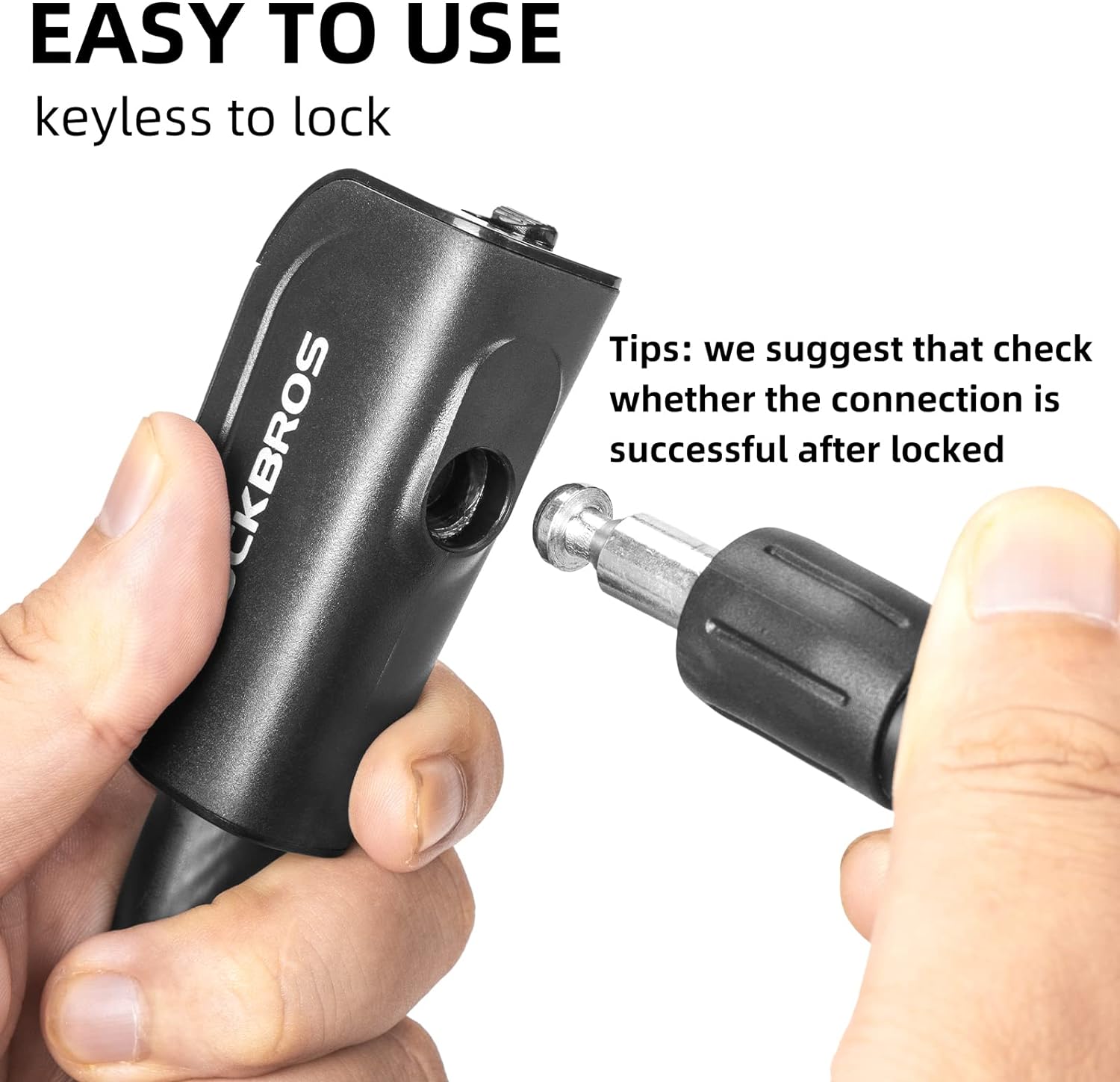 ROCKBROS 4ft Bike Cable Lock - Secure, Lightweight with Mounting Bracket - ROCKBROS