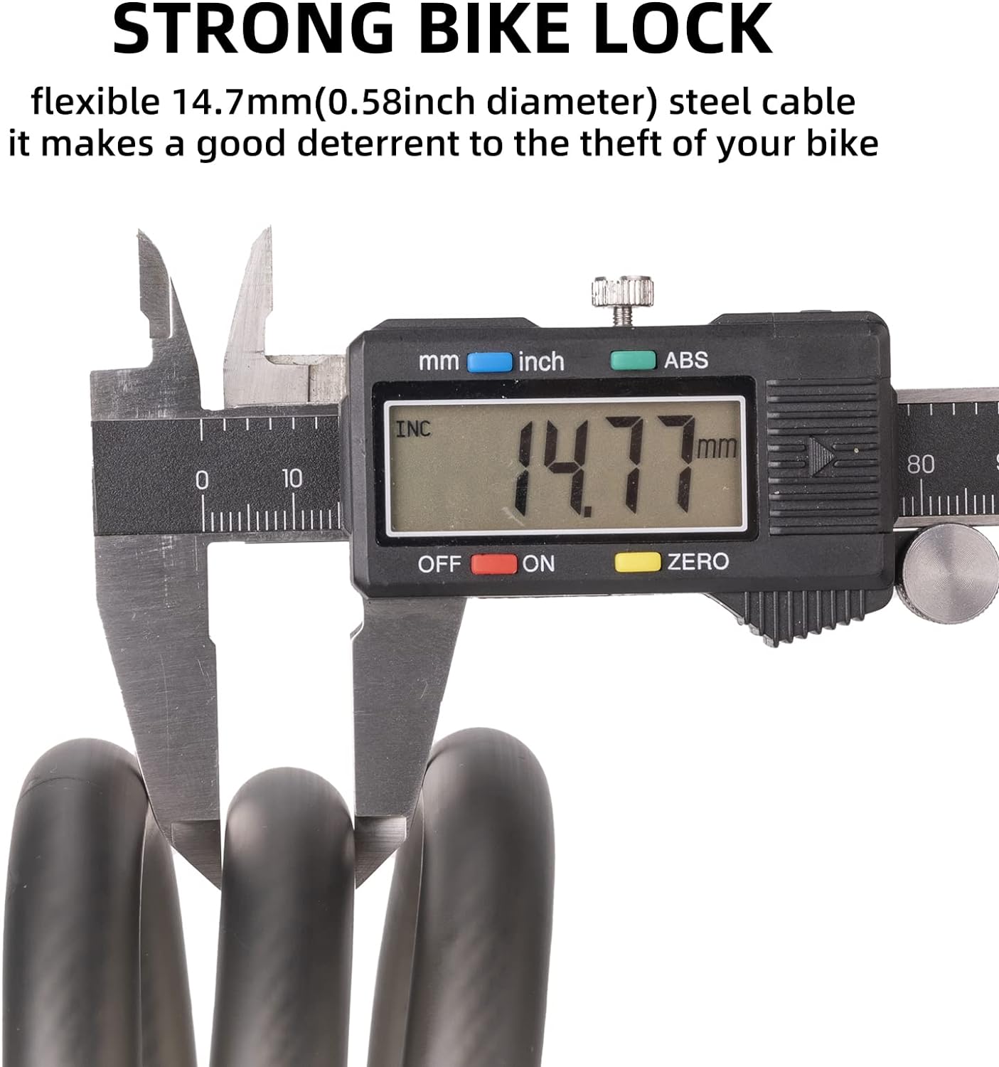 ROCKBROS 4ft Bike Cable Lock - Secure, Lightweight with Mounting Bracket - ROCKBROS