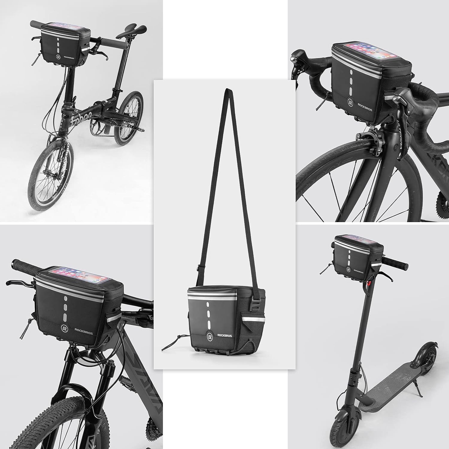 ROCKBROS Bike Handlebar Bag Bicycle Front Storage Bags - ROCKBROS