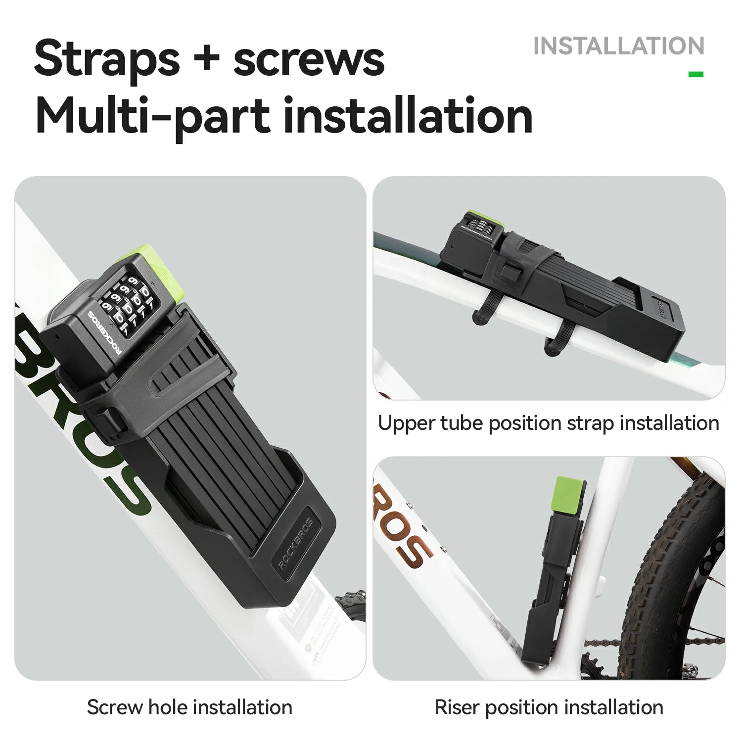 8-Section Folding Combination Bike Lock