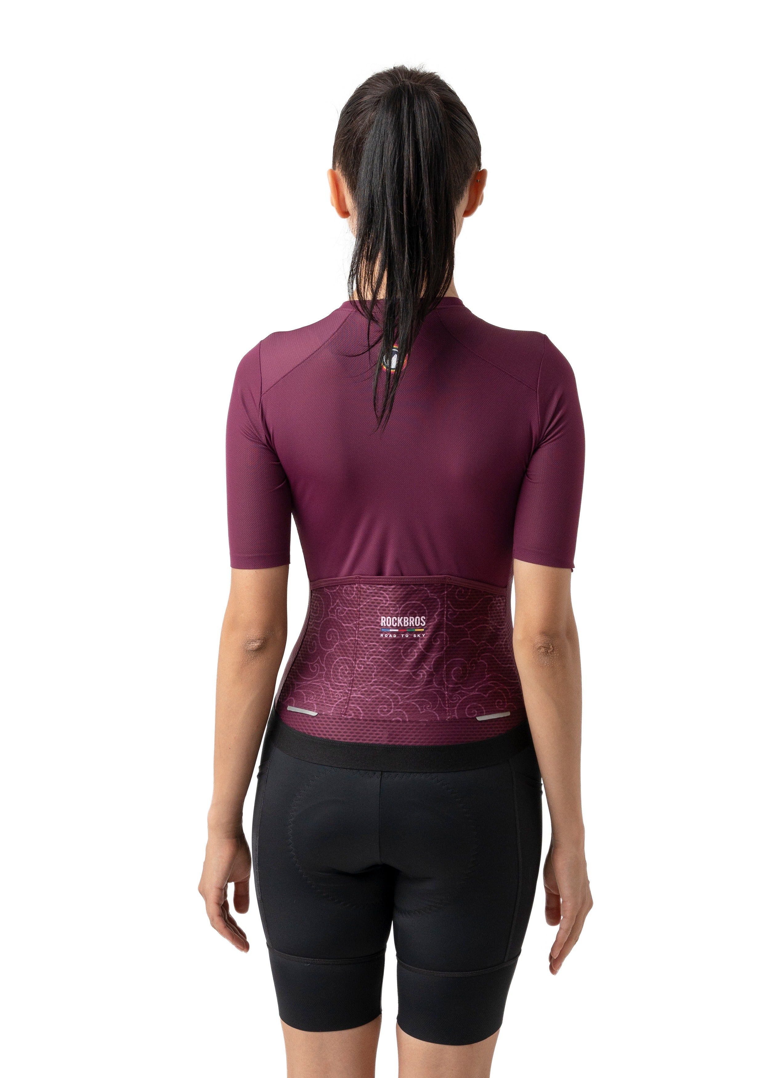 ROCKBROS Road-to-Sky Women's Cycling Short-Sleeved Jersey #Color_Purple