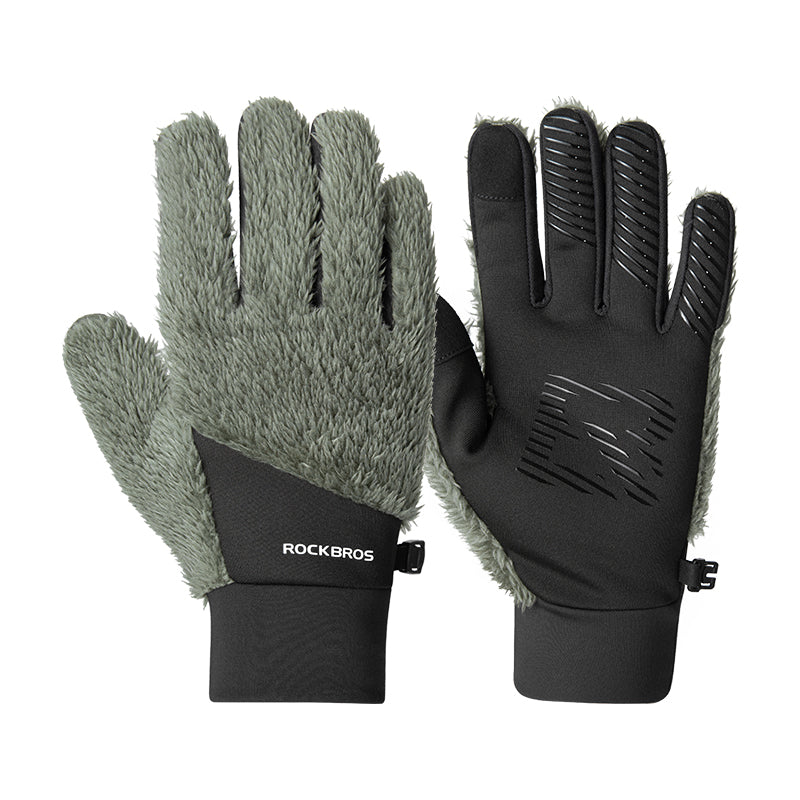 ROCKBROS Winter Touch Screen Plush Warm Gloves for Men Women