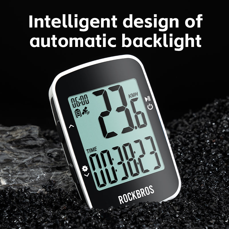 ROCKBROS R1 Bike Computer GPS Wireless Speedometer IPX7 600mAh Battery 2.3''