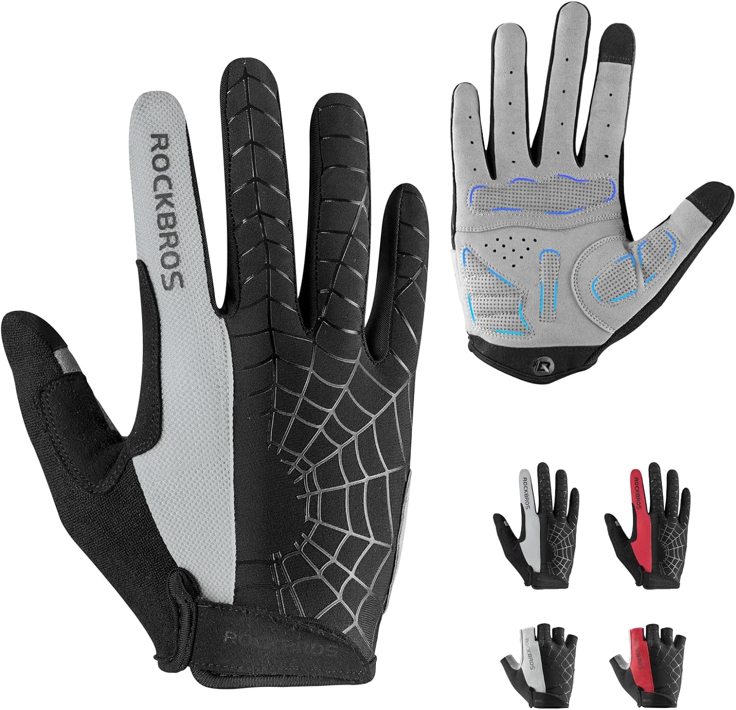 Windproof MTB Bike Gloves Touchscreen Cycling Gray / US XS/Asia S