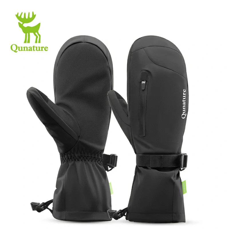 Qunature Full-Palm Ski Gloves Windproof Touchscreen Enhanced Grip