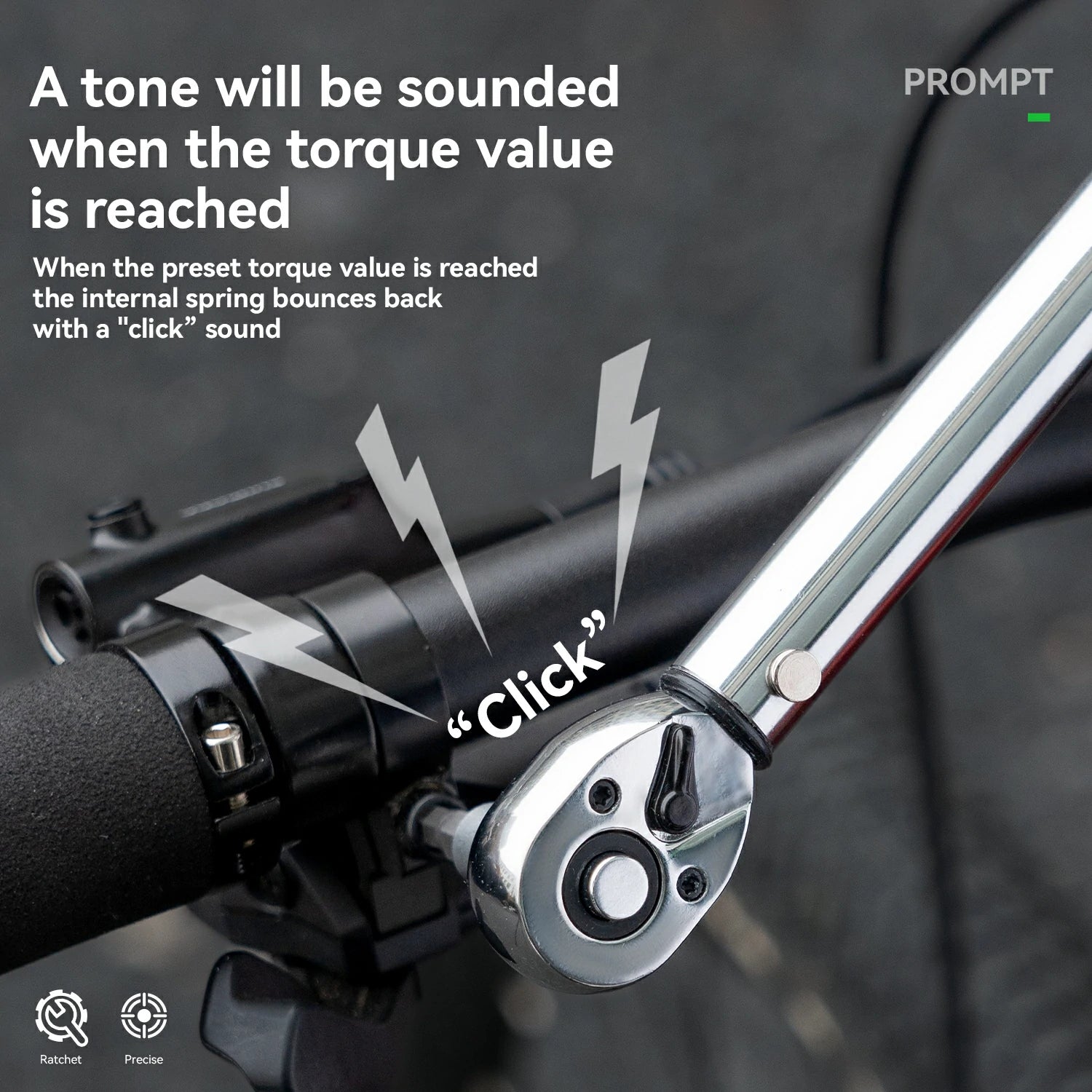 ROCKBROS 1/4 Torque 2–24Nm Micrometer Click Torque Wrench, 72-Tooth Gear Professional Precision ±3%High Accuracy