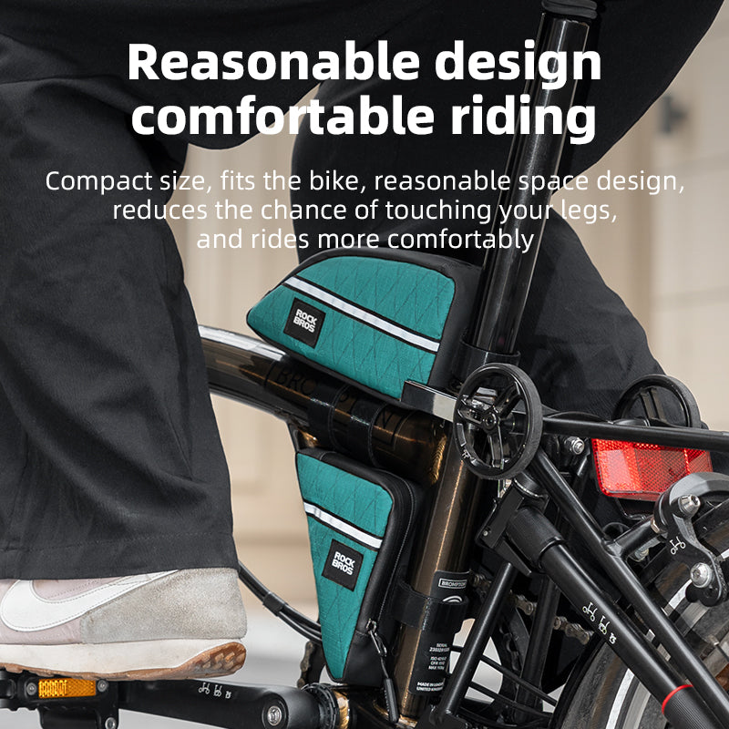 ROCKBROS Bicycle Top Tube Bag Bike Front Frame Bag Waterproof Nylon Pouch Pack 0.9L