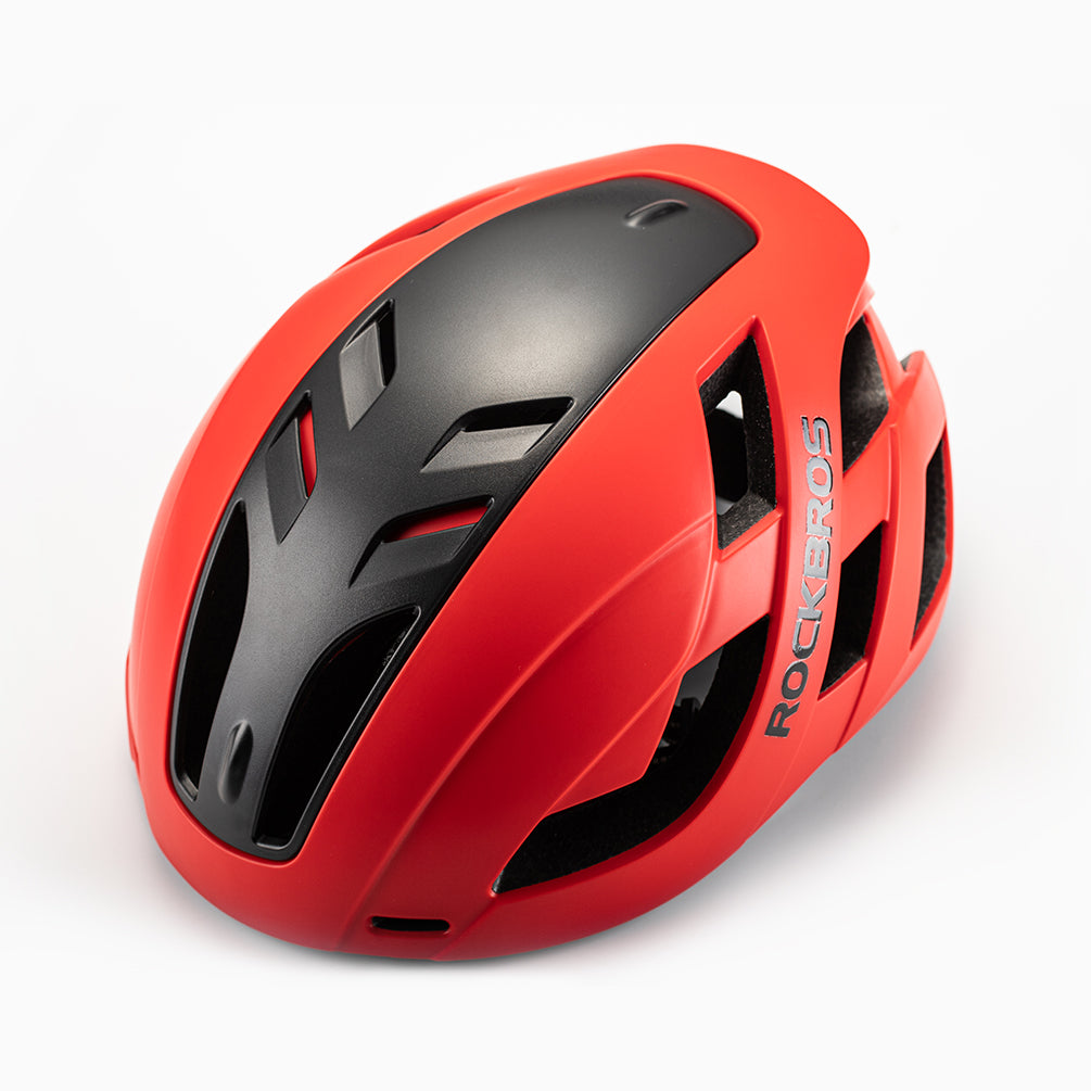 bike helmet sales ROCKBROS Cycling MTB Road Bike Helmet Integrally Magnetic Cover Bicycle Helmet, Red