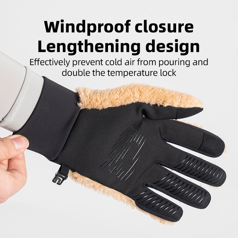 ROCKBROS Winter Touch Screen Plush Warm Gloves for Men Women