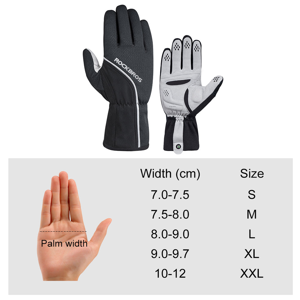 ROCKBROS Winter Gloves for Men Women Winter Cycling Gloves Windproof