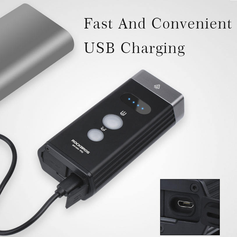 Bike Light Front 1800Lm 2 Leds Rechargeable