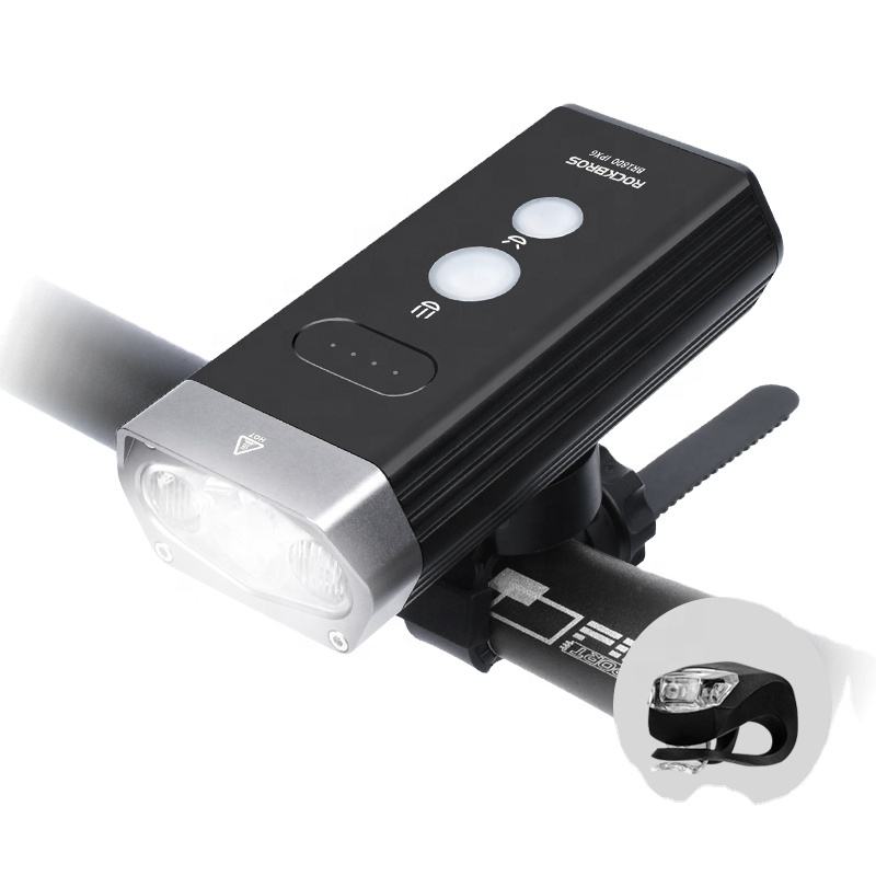 Bike Light Front 1800Lm 2 Leds Rechargeable
