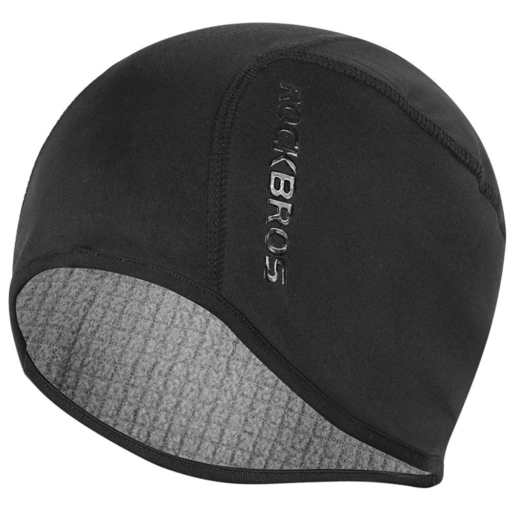 black motorcycle helmet skull cap womans padding ROCKBROS Skull Cap Thermal Helmet Liner for Men Women Moisture Wicking Fits  Under Helmets