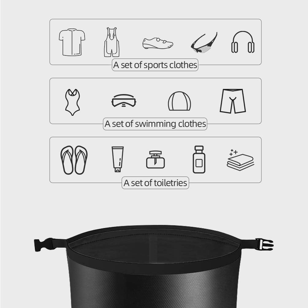 ROCKBROS Waterproof Dry Bag Heavy Durable Beach Backpack 2L 5L 10L 20L 30L Floating Dry Sack - ROCKBROS