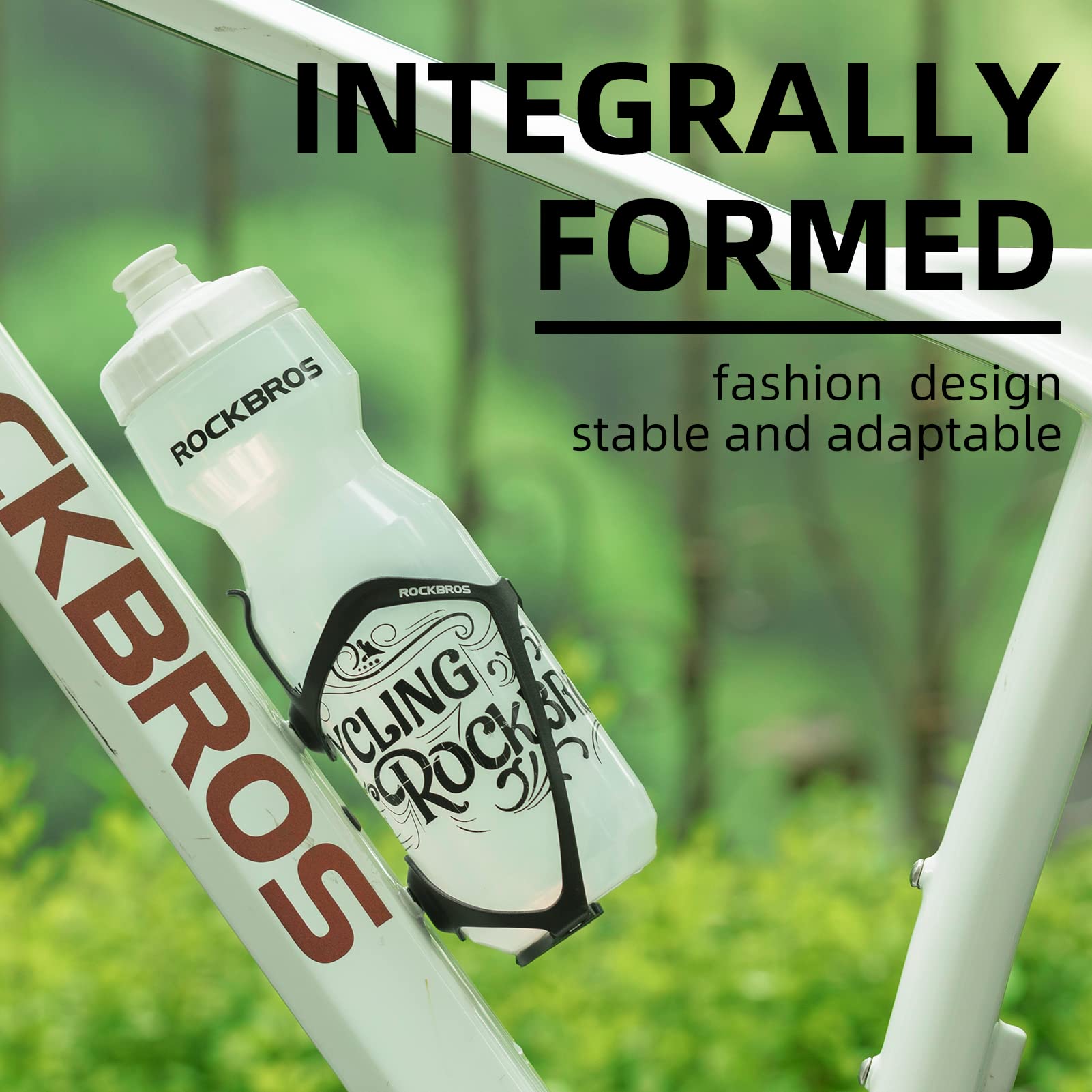 ROCKBROS Lightweight Aluminum Bike Water Bottle Cage Secure Adjustable Holder for Cycling