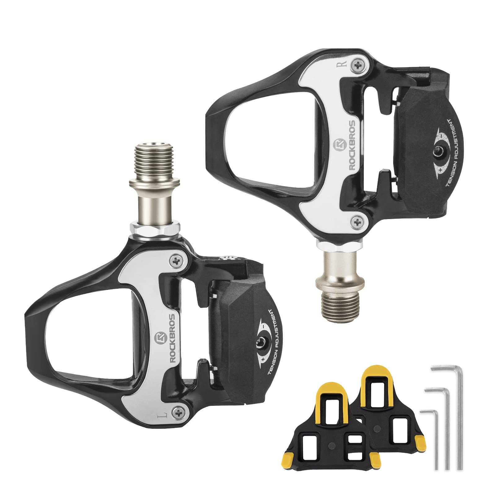 ROCKBROS Lightweight Clipless Pedals with Cleats Compatible with SPD-S