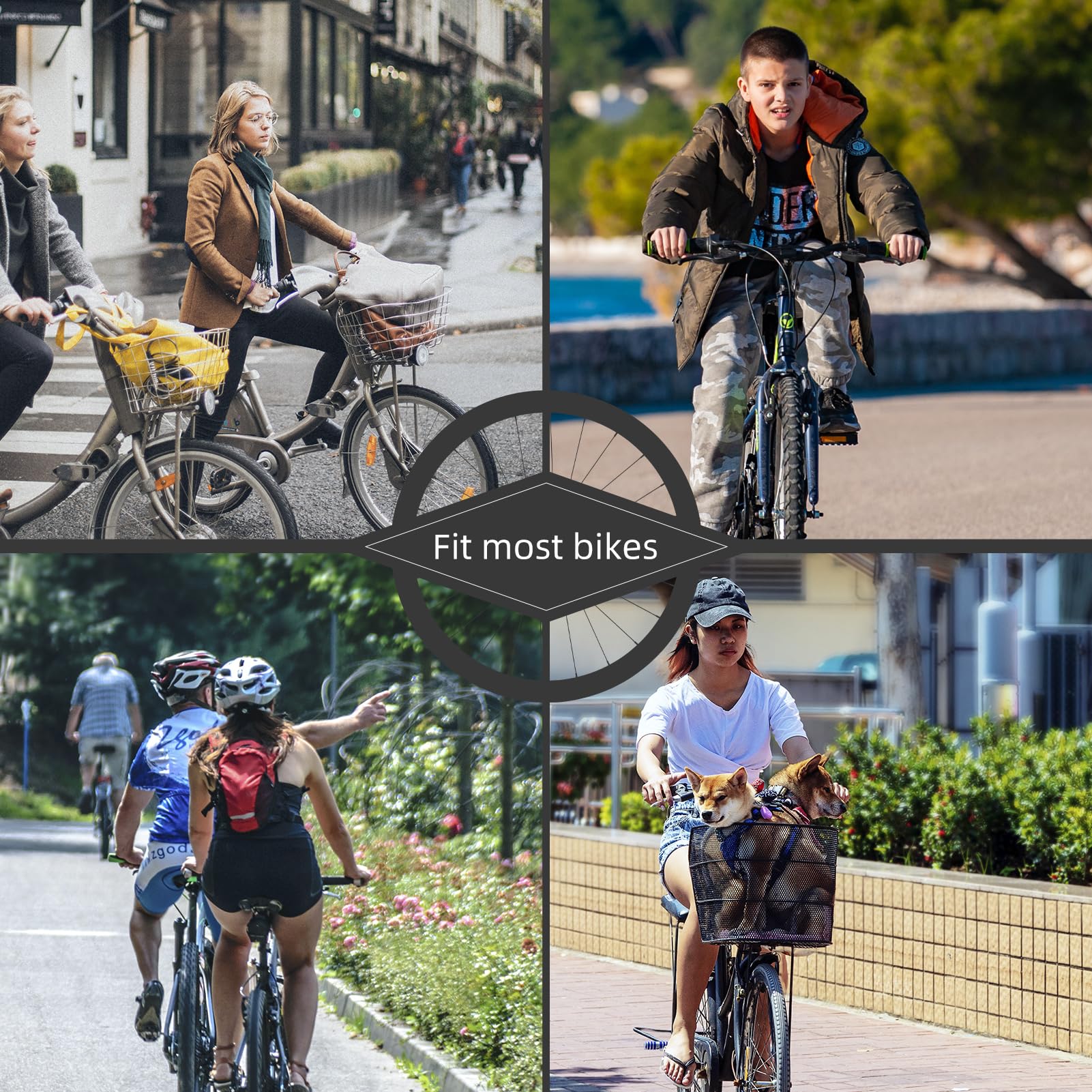 ROCKBROS Copper Alloy Bike Bell, Loud Classic Ring, Fits 21-23mm Handlebars for Adults