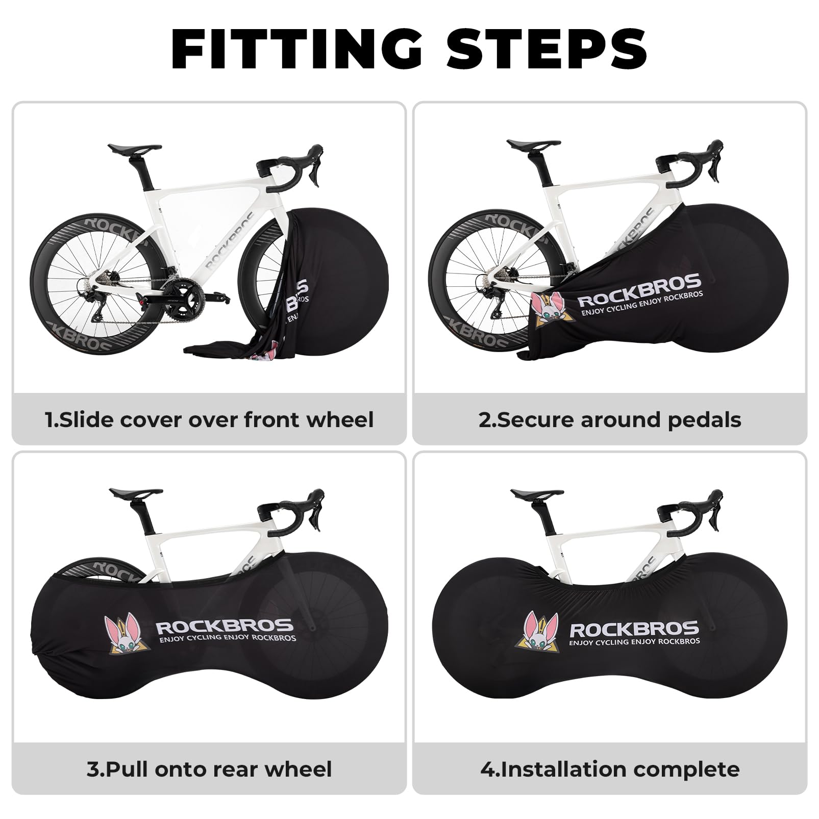Bike Wheel Cover for 24-29” 700c Mountain Bikes