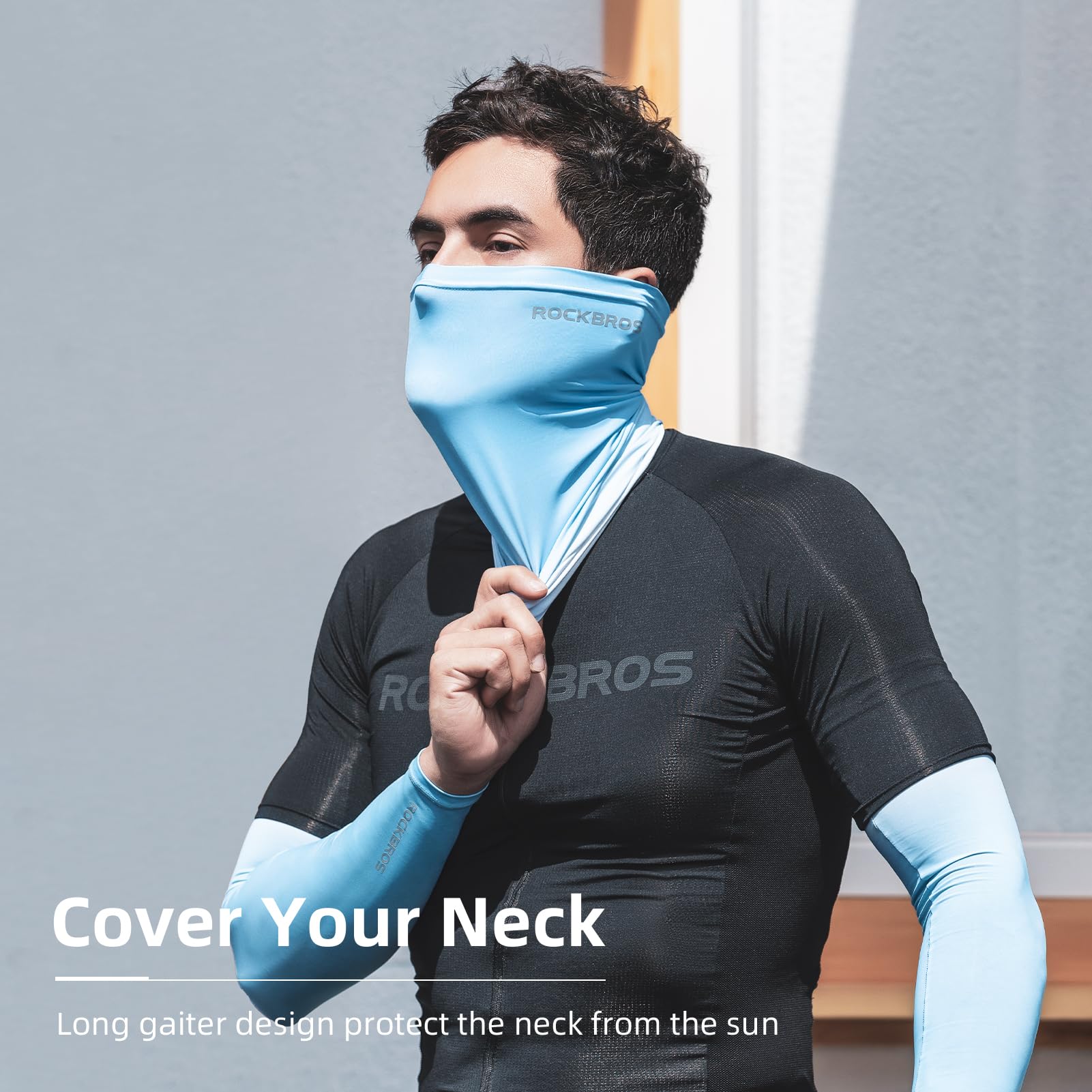 ROCKBROS Cooling Neck Gaiter Face Mask Fishing Scarf Face Cover for Men Women - ROCKBROS