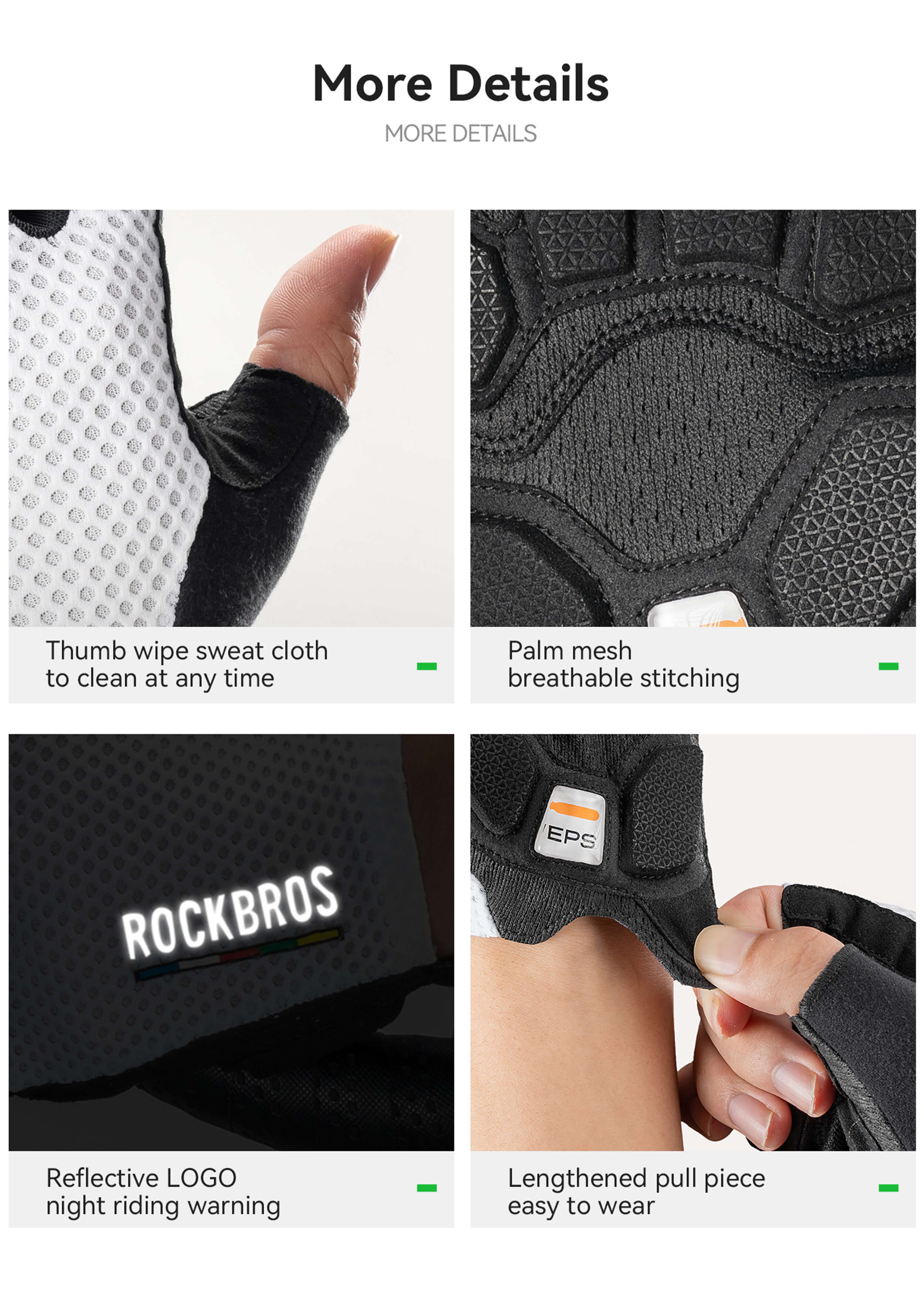 Breathable Anti-Slip Half Finger Cycling Gloves | ROAD TO SKY