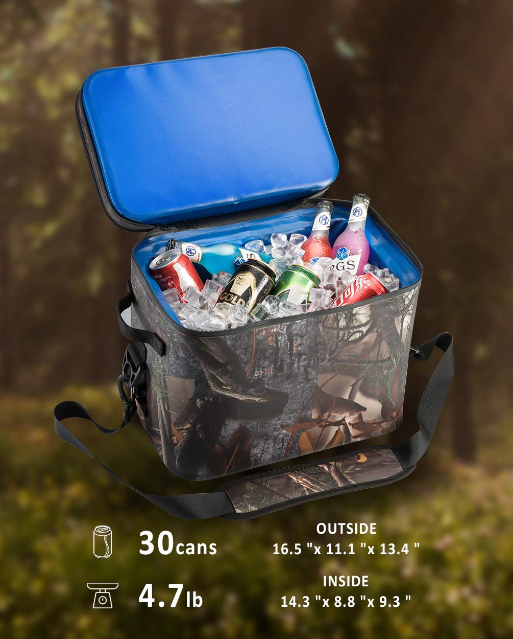 ROCKBROS Soft Cooler 30 Can Insulated Leak Proof Soft Pack - ROCKBROS