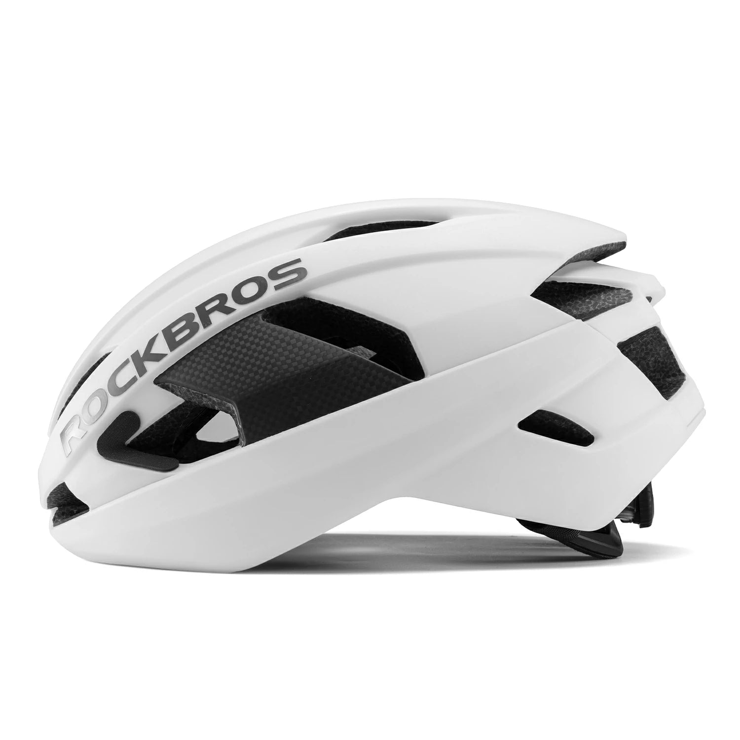 carbon-fiber-cycling-helmet-antibacterial-lining-ventilated-adjustable-fit-3d-grid-safety-protection#color_white